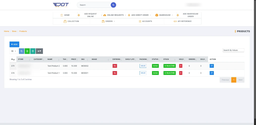 Products Auto-Created from DOT Catalog