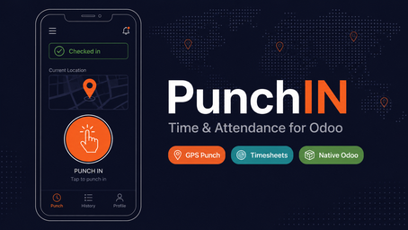 PunchIN mobile time and attendance for Odoo