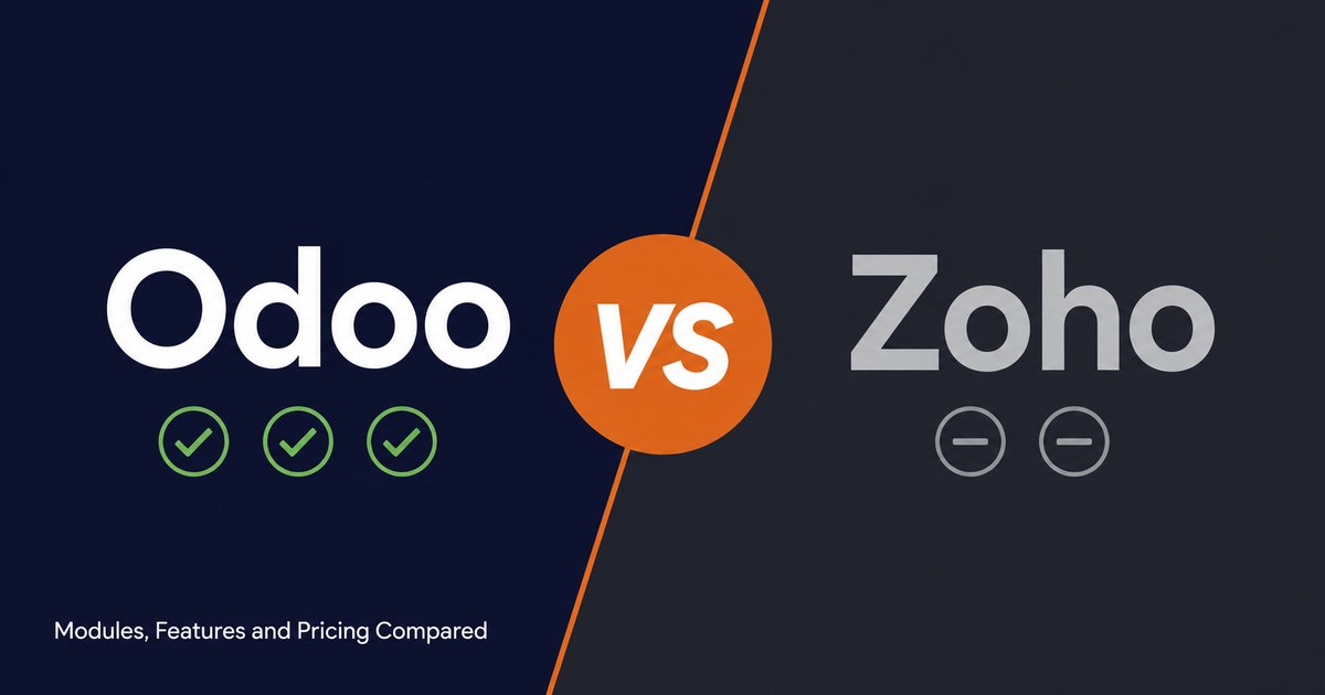 Odoo vs Zoho comparison of modules, features and pricing